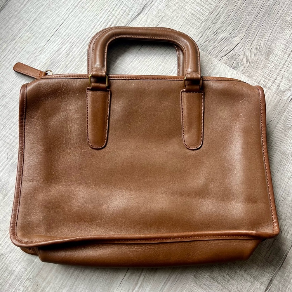Coach Vintage Slim Satchel Leather Handbag Bonnie Cashin 1970s 1980s Made in NYC - Picture 10 of 16